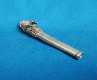 Rare Chinese Tibetan Silver Hand Carved Dragon Cigarette Holder pipe 3
