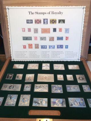 Sterling Silver “stamps Of Royalty” The Silver Jubilee Of Queen Elizabeth
