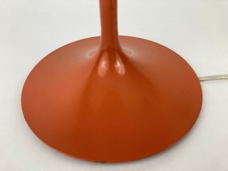 Vintage Orange Stemlite Tulip Mushroom C - 3 Lamp Bill Curry Mid - Century Modern 3
