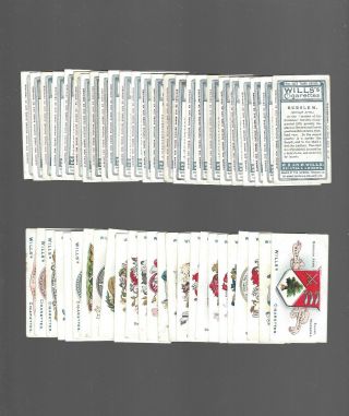 Cigarette Cards.  Wills Tobacco.  Borough Arms 3rd Series.  (full Set Of 50).  (1905)