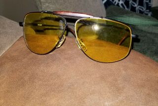 Vintage Remington Shooting Glasses Yellow Lens Aviator Style With Case