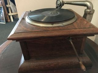 ANTIQUE COLUMBIA GRAPHOPHONE PHONOGRAPH RECORD PLAYER LOUVRES TABLE - TOP 2