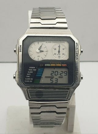 Vintage Citizen 8986 30 - 5618 Alarm Chronograph Mens Wristwatch Parts