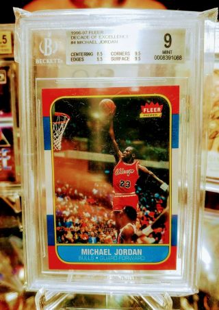 1996 - 97 Fleer Decade Of Excellence Michael Jordan Bgs 9