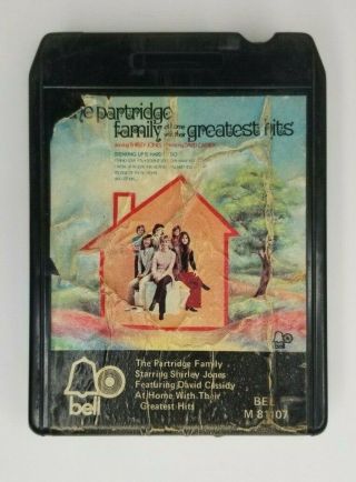 The Partridge Family At Home With Their Greatest Hits 8 Track Tape 1972 Bell Vtg