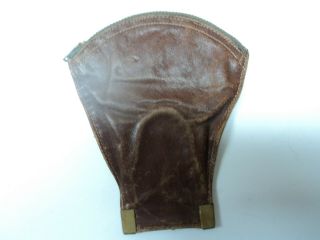 Vintage Fills - Easy Leather Pipe Tobacco Pouch Brass Corners Brass Zipper 3