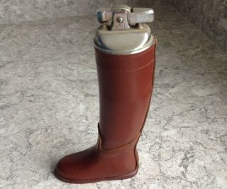Vintage 1950s Tiki Horse Riding Boot Desk Lighter Made In England