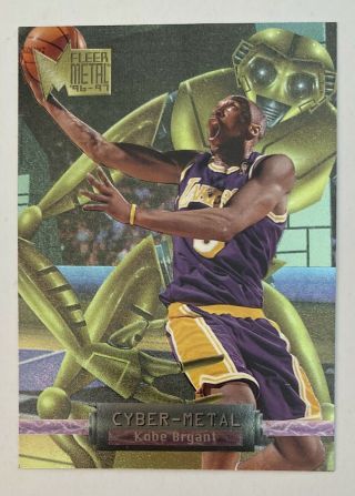 1996 - 97 Kobe Bryant Rookie Card Fleer Metal - Cyber Metal 5 Los Angeles Lakers