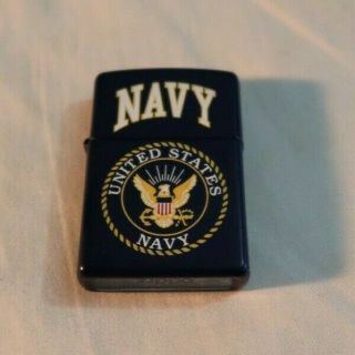 Rare Vintage Zippo Cigarette Lighter United States Us Navy Military Eagle Look