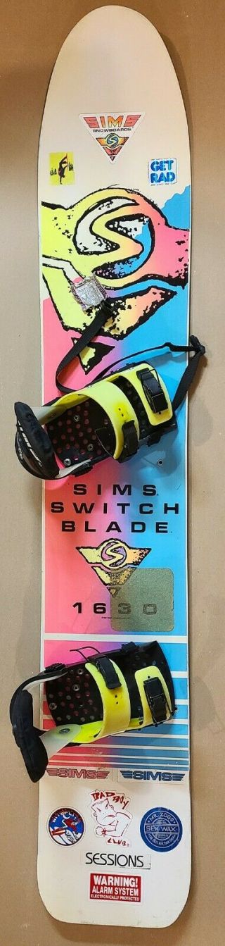 Vintage 1987 Sims Switch Blade 1630 Snowboard