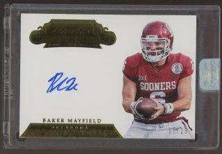 2018 Panini Flawless Collegiate Gold 105 Baker Mayfield Rc Rookie Auto 7/25