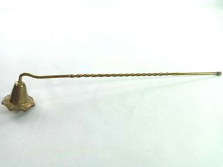 Vintage Solid Brass Candle Snuffer With Twisted Handle