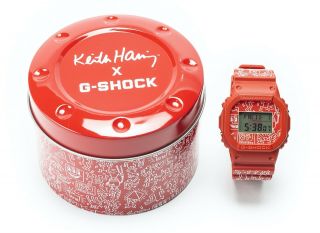 Casio G - Shock X Keith Haring Dw - 5600keith19 - 4 Red Limited Edition Collaboration