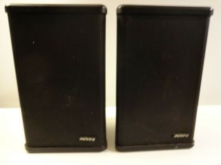 Vintage Advent Mini Indoor/outdoor Speakers Black Made In Usa Need Refoam Read