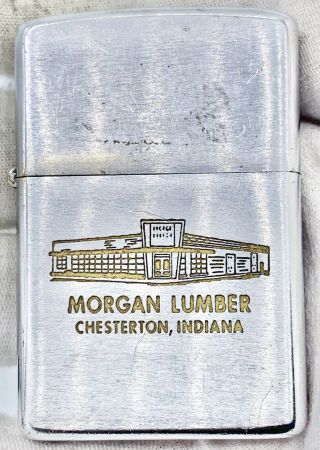 Vintage Seven Barrell 16 Hole Zippo Lighter Morgan Lumber Chesterton,  Indiana