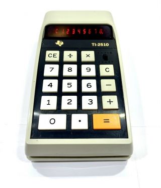 Vintage Texas Instruments Calculator Model Ti - 2510 Handheld And