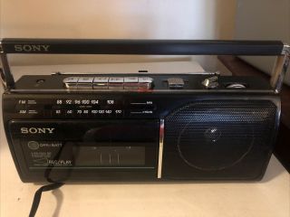 Vintage Sony Cfm - 130 Portable Boombox Am/fm/cassette Player