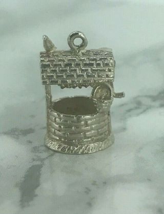 Vintage Sterling Silver 925 Wishing Well Charm