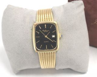 Vintage J.  W BENSON Men ' s Gold Toned Quartz Wristwatch Spares/Repairs - W41 2