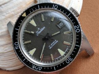 Vintage Sears Tradition Diver W/warm Patina,  All Ss Case,  As 1903 Mvmt,  Runs Strong