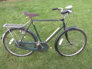 Raleigh 1953 Vintage Antique 3 Speed English Bicycle Green
