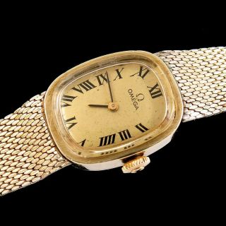 Vintage Ladies Omega 17 Jewel Cal 485 Gold Filled Wrist Watch