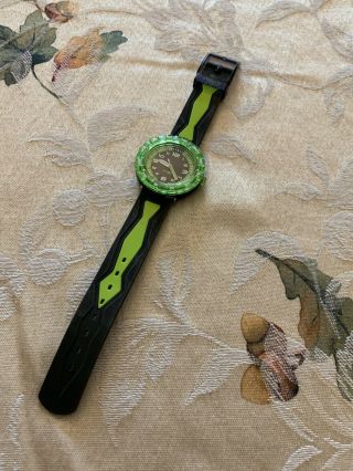 Flik Flak Swatch Limited Edition Green Diamond Running Watch