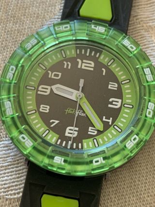 Flik Flak Swatch Limited Edition Green Diamond Running Watch 2