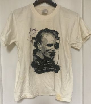 Vintage Billy Bob Thornton Autographed Signed Tee Shirt The Boxmasters 2008 Tour