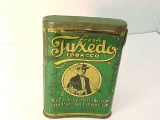 Great Vintage Tuxedo Smoking Tobacco Advertising Pocket Tin