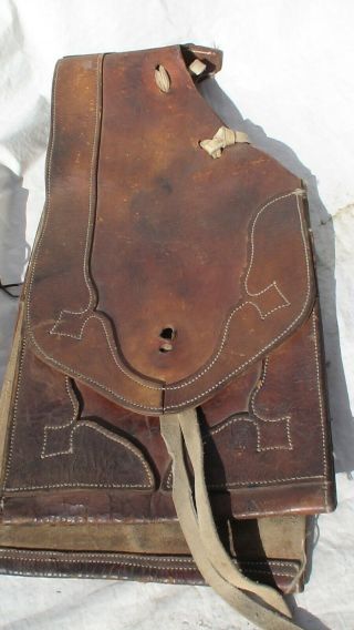 Antique Leather Saddlebags