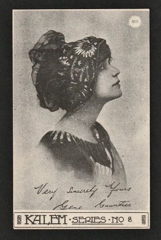 Silents Actress: Gene Gauntier First Kalem Girl: Trade Card C.  1920 