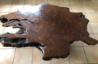 Handcrafted California Redwood Coffee Table 3