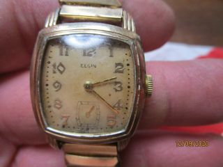 Vintage Elgin Hand Wind Mechanic Wrist Watch Runs Perfect