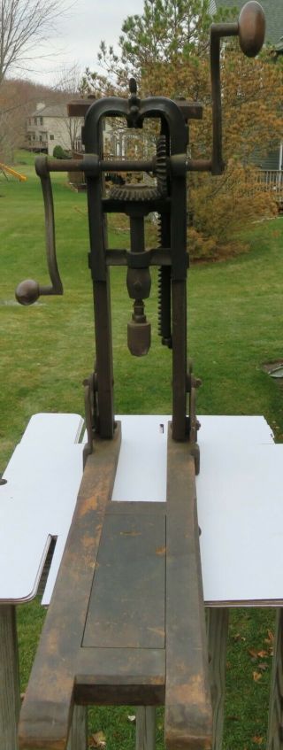 Antique Barn Beam Boring Machine Drill Press