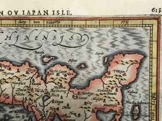 JAPAN 1613 MERCATOR HONDIUS ATLAS MINOR UNUSUAL ANTIQUE MAP 3