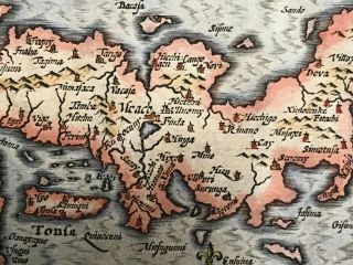 JAPAN 1613 MERCATOR HONDIUS ATLAS MINOR UNUSUAL ANTIQUE MAP 6