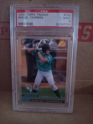 2000 Topps Traded Miguel Cabrera Rookie Psa 9