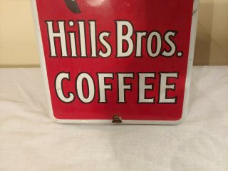 HILLS BROTHERS ANTIQUE COFFEE THERMOMETER PORCELAIN SIGN 2