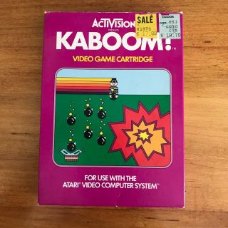 Vintage Atari 2600 Game Cartridge Activision Kaboom