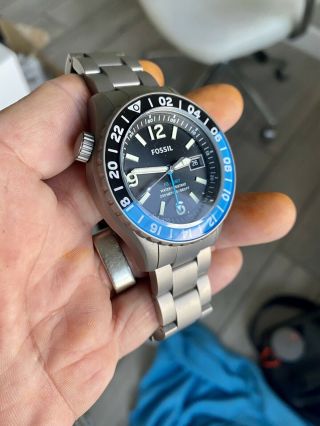 Men’s Fossil Le1100 Limited Edition Gunmetal - Tone Titanium Bracelet Watch