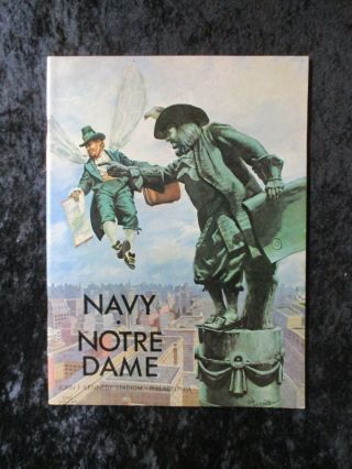 Vintage November 2,  1968 Navy Vs Notre Dame College Football Program 1468