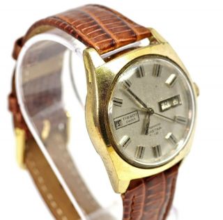 1970 Tissot Seastar T12 Date/day,  Swiss 21 - J Automatic Watch,  Silver Dial,  Rare
