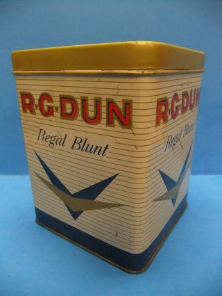 R.  G.  Dun Regal Blunt Cigar Tin 10 Cent Dwg Vintage Tobacco Smoking Box