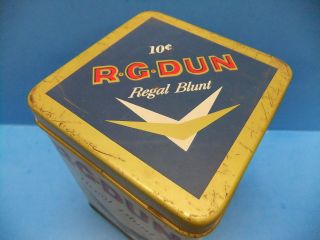 R.  G.  Dun Regal Blunt Cigar Tin 10 Cent DWG Vintage Tobacco Smoking Box 2
