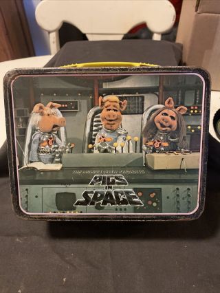 The Muppet Show Pigs In Space Vintage Metal Lunchbox 1977 Henson Vintage