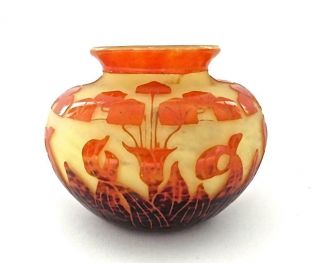 Antique Le Verre Francais French Cameo Art Glass Vase