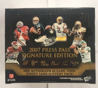 2007 Press Pass Signature Edition Football Hobby Box Factory