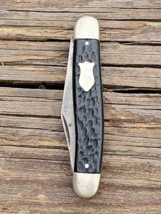 Utica Cutlery Three Blade Stockman Pocket Knife Folding Old Tool Usa Vtg Knives