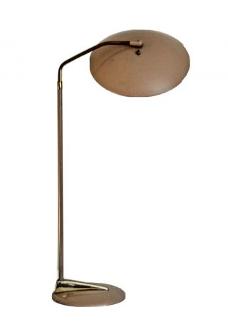 Laurel Vtg Mid Century Modern Gooseneck Saucer Cone Floor Lamp Retro Lightolier